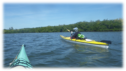 A person in a kayak on the water

Description automatically generated